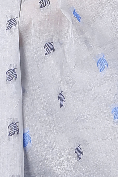 Grey Pure Cotton Provati Tant Saree (1071)